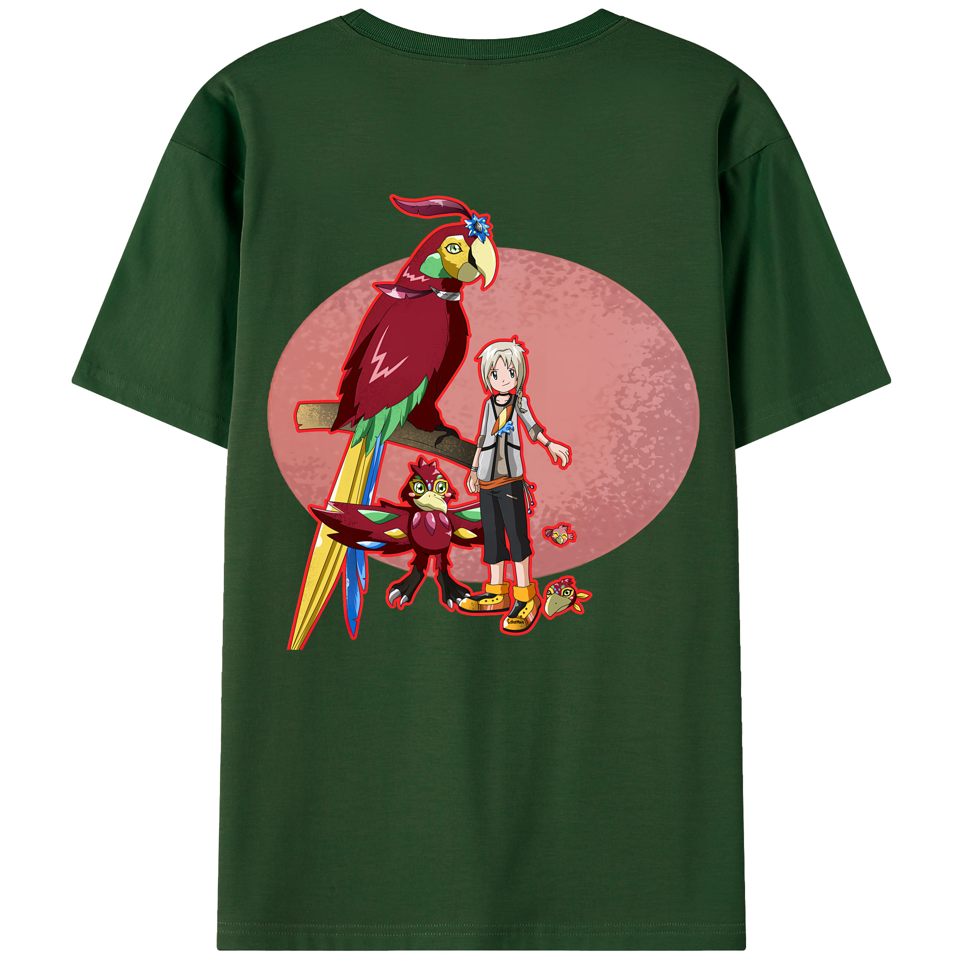 （画像用） Digimon デジタルモンスター/デジモン 綿100％半袖Tシャツ（背面プリント）